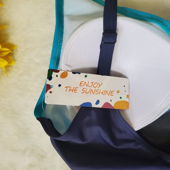 🎊HOST PICK🎊 NWT ENJOY THE SUNSHINE FRONT CROSS RACER-BACK ONE PIECE SWIMSUIT - Picture 8 of 8